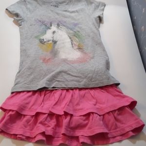 Old Navy Skirt size 5 Time 2 Shine size 4/5 shirt